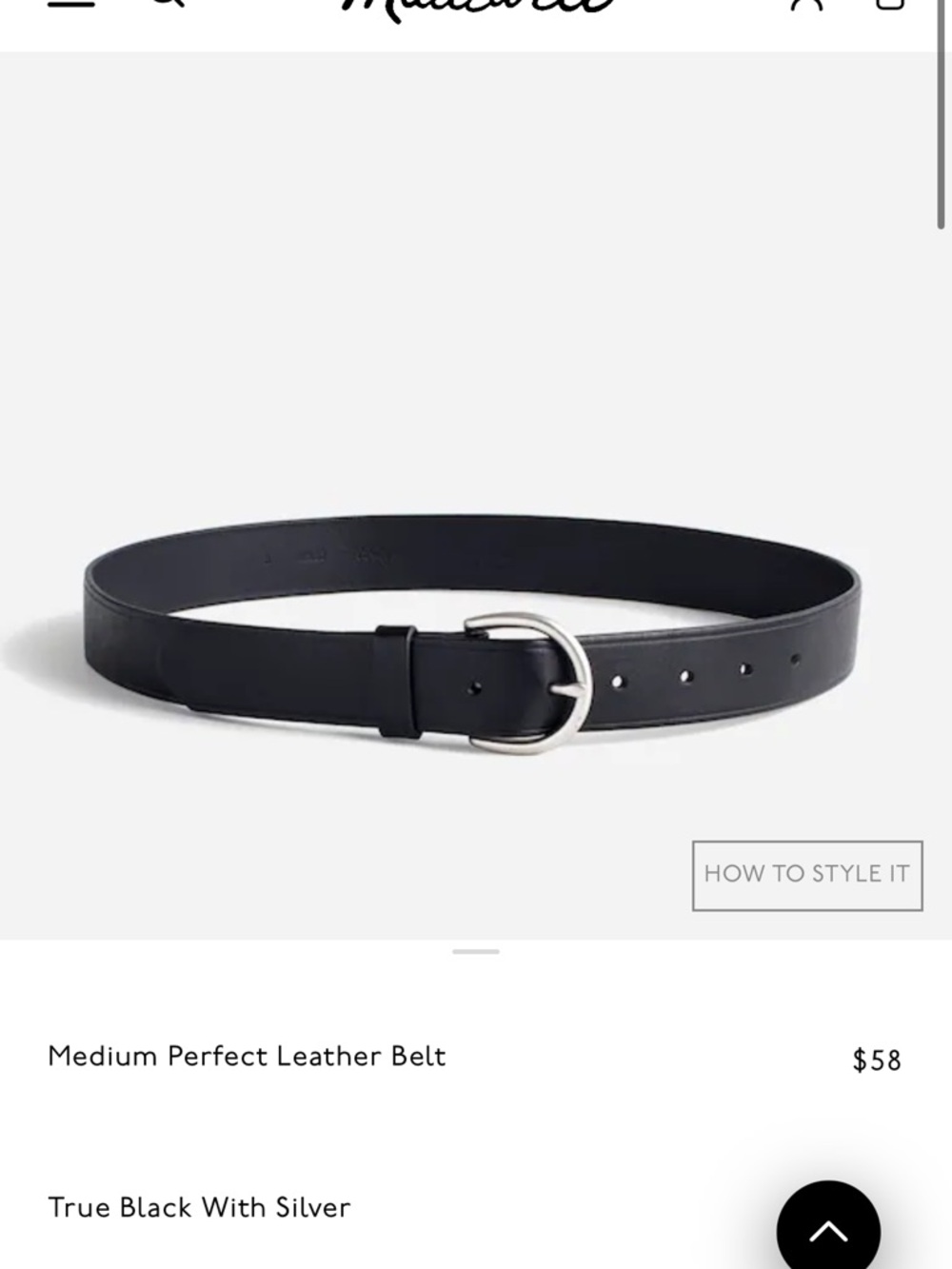 Madewell Medium Perfect Leather Belt